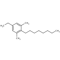 2d structure of 5-ethyl-1,3-dimethyl-2-octylbenzene