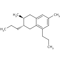 2d structure of (2S,3S)-2,7-dimethyl-3,5-dipropyl-1,2,3,4-tetrahydronaphthalene