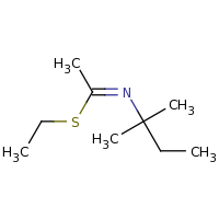 2d structure of (Z)-[1-(ethylsulfanyl)ethylidene](2-methylbutan-2-yl)amine