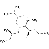 2d structure of (3R,5R,6R,7R)-6-ethyl-2,3,7-trimethyl-5-[(2R)-2-methylbutyl]decane