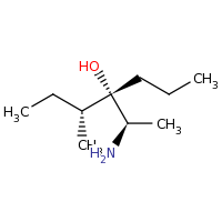 2d structure of (3R,4S)-4-[(1R)-1-aminoethyl]-3-methylheptan-4-ol