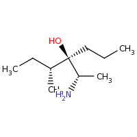 2d structure of (3R,4R)-4-[(1S)-1-aminoethyl]-3-methylheptan-4-ol