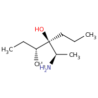 2d structure of (3R,4R)-4-[(1R)-1-aminoethyl]-3-methylheptan-4-ol