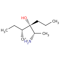 2d structure of (3R,4S)-4-[(1S)-1-aminoethyl]-3-methylheptan-4-ol