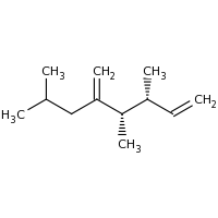 2d structure of (3R,4S)-3,4,7-trimethyl-5-methylideneoct-1-ene