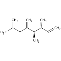 2d structure of (3R,4R)-3,4,7-trimethyl-5-methylideneoct-1-ene