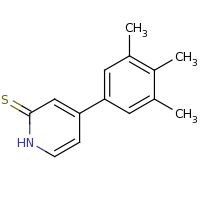 2d structure of 4-(3,4,5-trimethylphenyl)-1,2-dihydropyridine-2-thione