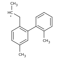 2d structure of 1-[4-methyl-2-(2-methylphenyl)phenyl]propan-2-yl