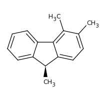 2d structure of (9S)-3,4,9-trimethyl-9H-fluorene