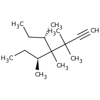 2d structure of (5S)-4-[(2S)-butan-2-yl]-3,3,4,5-tetramethylhept-1-yne