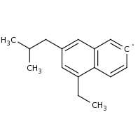 2d structure of 5-ethyl-7-(2-methylpropyl)naphthalen-2-yl