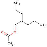 2d structure of (2Z)-2-propylpent-2-en-1-yl acetate