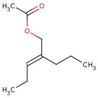 2d structure of (2E)-2-propylpent-2-en-1-yl acetate
