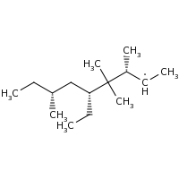 2d structure of (3R,5R,7R)-5-ethyl-3,4,4,7-tetramethylnonan-2-yl