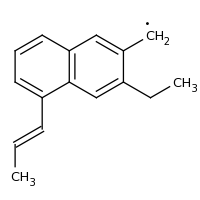 2d structure of {3-ethyl-5-[(1E)-prop-1-en-1-yl]naphthalen-2-yl}methyl