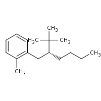 2d structure of 1-[(2R)-2-tert-butylhexyl]-2-methylbenzene