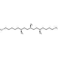 2d structure of (6R,9S,12S)-6,9,12-trimethyloctadecane