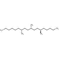 2d structure of (6R,9R,12R)-6,9,12-trimethyloctadecane