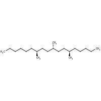 2d structure of (6R,9R,12S)-6,9,12-trimethyloctadecane