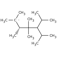 2d structure of (3R)-2,3,4,4,6-pentamethyl-5-(propan-2-yl)heptan-2-yl