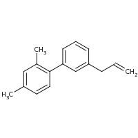 2d structure of 2,4-dimethyl-1-[3-(prop-2-en-1-yl)phenyl]benzene