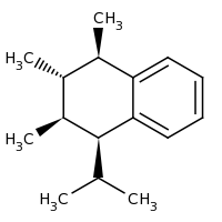 2d structure of (1R,2S,3S,4S)-1,2,3-trimethyl-4-(propan-2-yl)-1,2,3,4-tetrahydronaphthalene