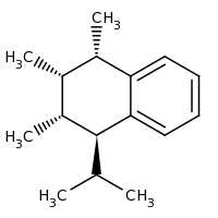 2d structure of (1S,2S,3R,4S)-1,2,3-trimethyl-4-(propan-2-yl)-1,2,3,4-tetrahydronaphthalene