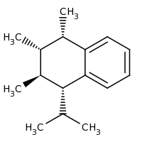 2d structure of (1S,2S,3S,4R)-1,2,3-trimethyl-4-(propan-2-yl)-1,2,3,4-tetrahydronaphthalene