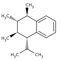 2d structure of (1R,2S,3S,4R)-1,2,3-trimethyl-4-(propan-2-yl)-1,2,3,4-tetrahydronaphthalene