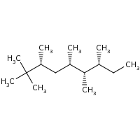 2d structure of (3R,5S,6S,7R)-2,2,3,5,6,7-hexamethylnonane