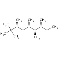 2d structure of (3S,5S,6R,7R)-2,2,3,5,6,7-hexamethylnonane