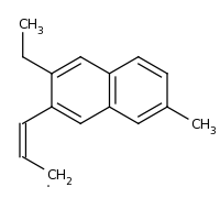 2d structure of (2Z)-3-(3-ethyl-7-methylnaphthalen-2-yl)prop-2-en-1-yl