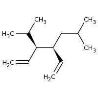 2d structure of (3R,4S)-4-ethenyl-6-methyl-3-(propan-2-yl)hept-1-ene