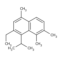 2d structure of 2-ethyl-4,7,8-trimethyl-1-(propan-2-yl)naphthalene