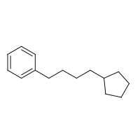 2d structure of (4-cyclopentylbutyl)benzene