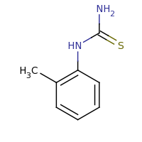 2d structure of (2-methylphenyl)thiourea