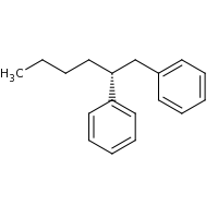 2d structure of [(2R)-1-phenylhexan-2-yl]benzene