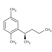 2d structure of 1,4-dimethyl-2-[(2R)-pentan-2-yl]benzene