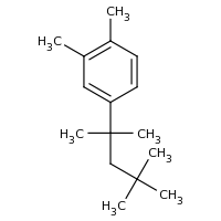 2d structure of 1,2-dimethyl-4-(2,4,4-trimethylpentan-2-yl)benzene