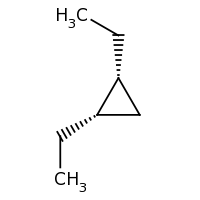2d structure of (1R,2S)-1,2-diethylcyclopropane