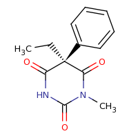2d structure of (5R)-5-ethyl-1-methyl-5-phenyl-1,3-diazinane-2,4,6-trione