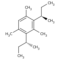 2d structure of 2,4-bis[(2R)-butan-2-yl]-1,3,5-trimethylbenzene