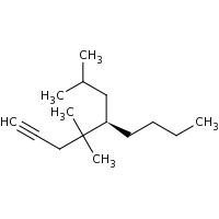 2d structure of (5R)-4,4-dimethyl-5-(2-methylpropyl)non-1-yne