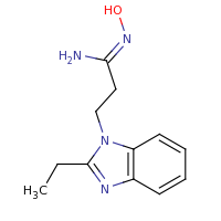 2d structure of 3-(2-ethyl-1H-1,3-benzodiazol-1-yl)-N'-hydroxypropanimidamide