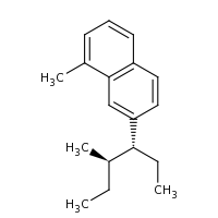 2d structure of 1-methyl-7-[(3R,4R)-4-methylhexan-3-yl]naphthalene