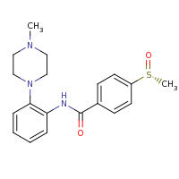 2d structure of 4-[(R)-methanesulfinyl]-N-[2-(4-methylpiperazin-1-yl)phenyl]benzamide