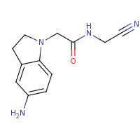 2d structure of 2-(5-amino-2,3-dihydro-1H-indol-1-yl)-N-(cyanomethyl)acetamide