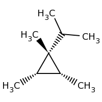 2d structure of (1S,2R,3S)-1,2,3-trimethyl-1-(propan-2-yl)cyclopropane