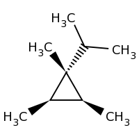 2d structure of (1R,2R,3S)-1,2,3-trimethyl-1-(propan-2-yl)cyclopropane