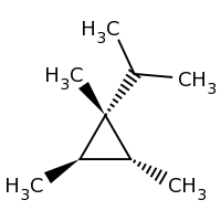 2d structure of (2R,3R)-1,2,3-trimethyl-1-(propan-2-yl)cyclopropane